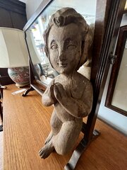 Carved Hardwood Cherub (master Mould)