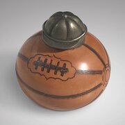 19th Century Stoneware Rugby Ball Inkwell