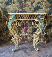 French Metal Console Hall Table