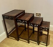 Antique Chinese Padouk Nest Of 4 Tables