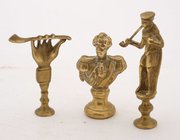 Unusual Collection Of  Twelve Brass Pipe Tampers