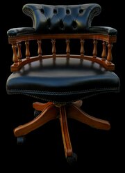 Beautiful Leather Chesterfield Captains Chair