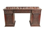 Antique Anglo-Indian Padouk Pedestal Sideboard