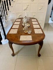 Quality Antique Burr Walnut Extending Dining Table