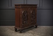 Anglo Indian Padauk Wood Carved Side Cabinet