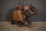 Indian Brass & Hardwood Carved Elephant