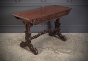 Magnificent Anglo Indian Padauk Wood Library Table