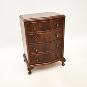 Antique Mahogany Bedside / Side Chest Of Drawers