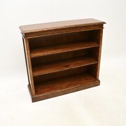 Antique Victorian Style Walnut Open Bookcase