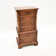 Small Antique Burr Walnut Chest Of Drawers