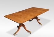 Regency Mahogany Twin Pillar Dining Table