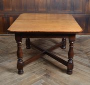 Edwardian Oak Pull-out Table