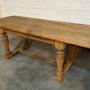 French Bleached Oak Farmhouse Dining Table 