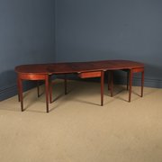 Georgian Flame Mahogany &quot;D&quot; Ended Dining Table 