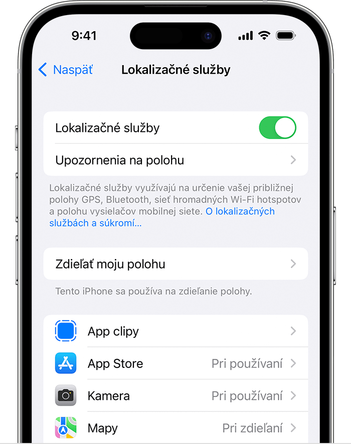 V nastaveniach systému iOS môžete blokovať reklamy založené na polohe.