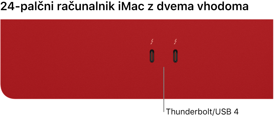 Računalnik iMac z dvema vhodoma Thunderbolt/USB 4.