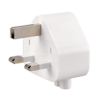 Three-prong wall plug adaptor