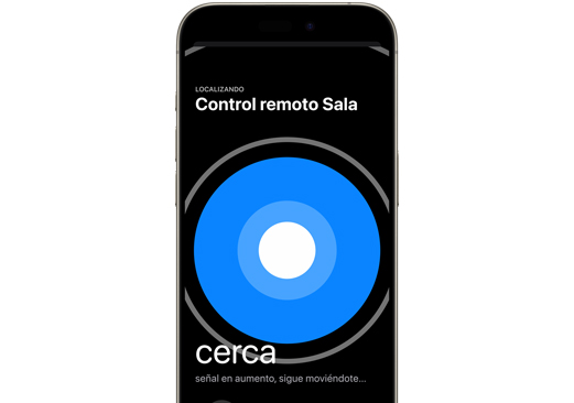 Un iPhone se usa para encontrar un control remoto