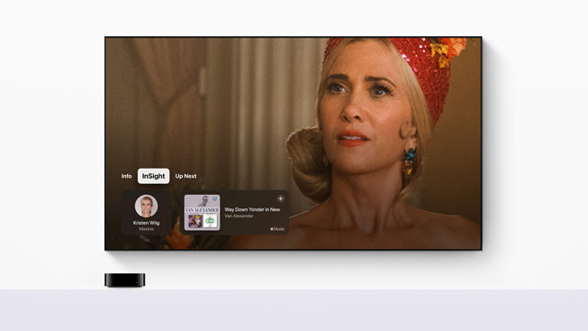 InSight in tvOS 18 mit Infos zum Song einer Serie auf Apple TV+.