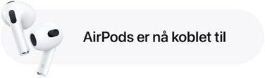 Varsling om at AirPods er sammenkoblet.