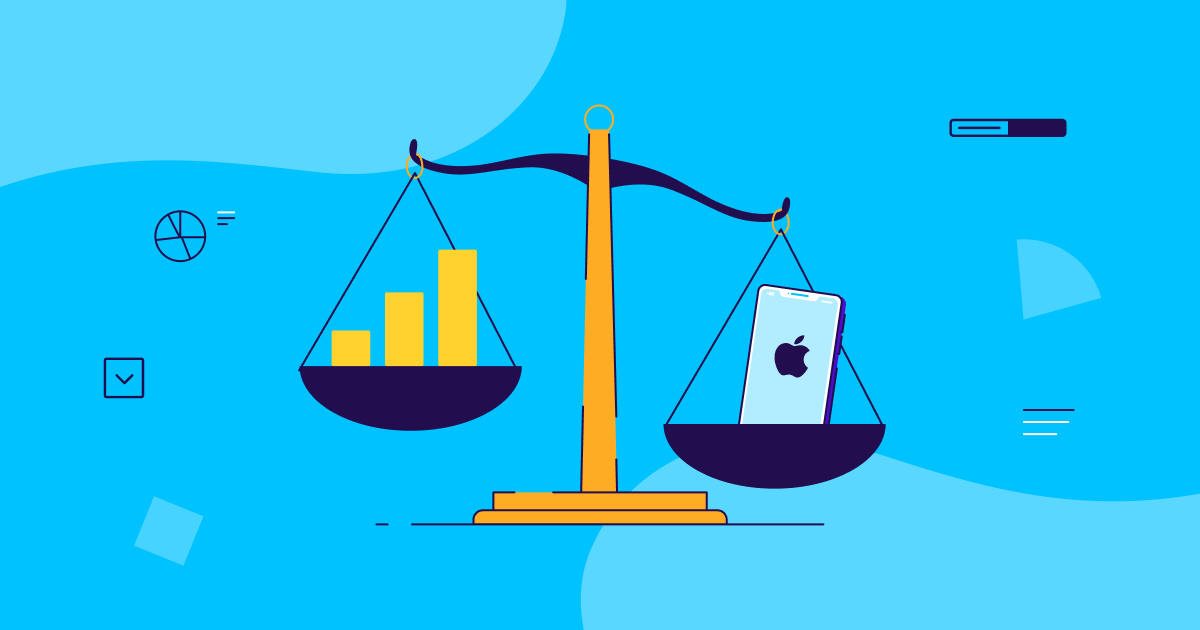 Diferença entre as taxas de opt-in ATT e de IDFA - quadrado