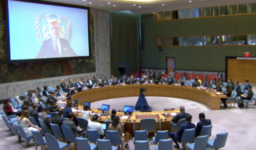 The UN’s special envoy for Yemen, Hans Grundberg, addresses a UN Security Council meeting on Thursday. (Screenshot)