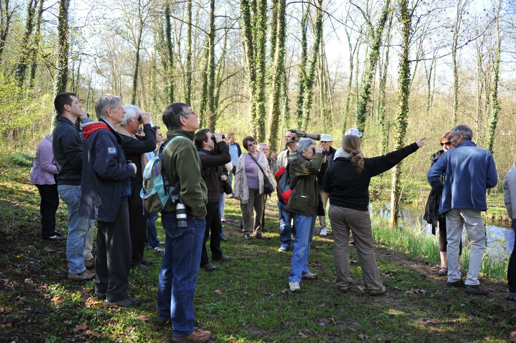 Plusieurs sorties sur le terrain sont organisées durant l'année, l'objectif est de permettre aux élèves de reconnaître les oiseaux grâce à leur anatomie mais aussi leur chant./LPO