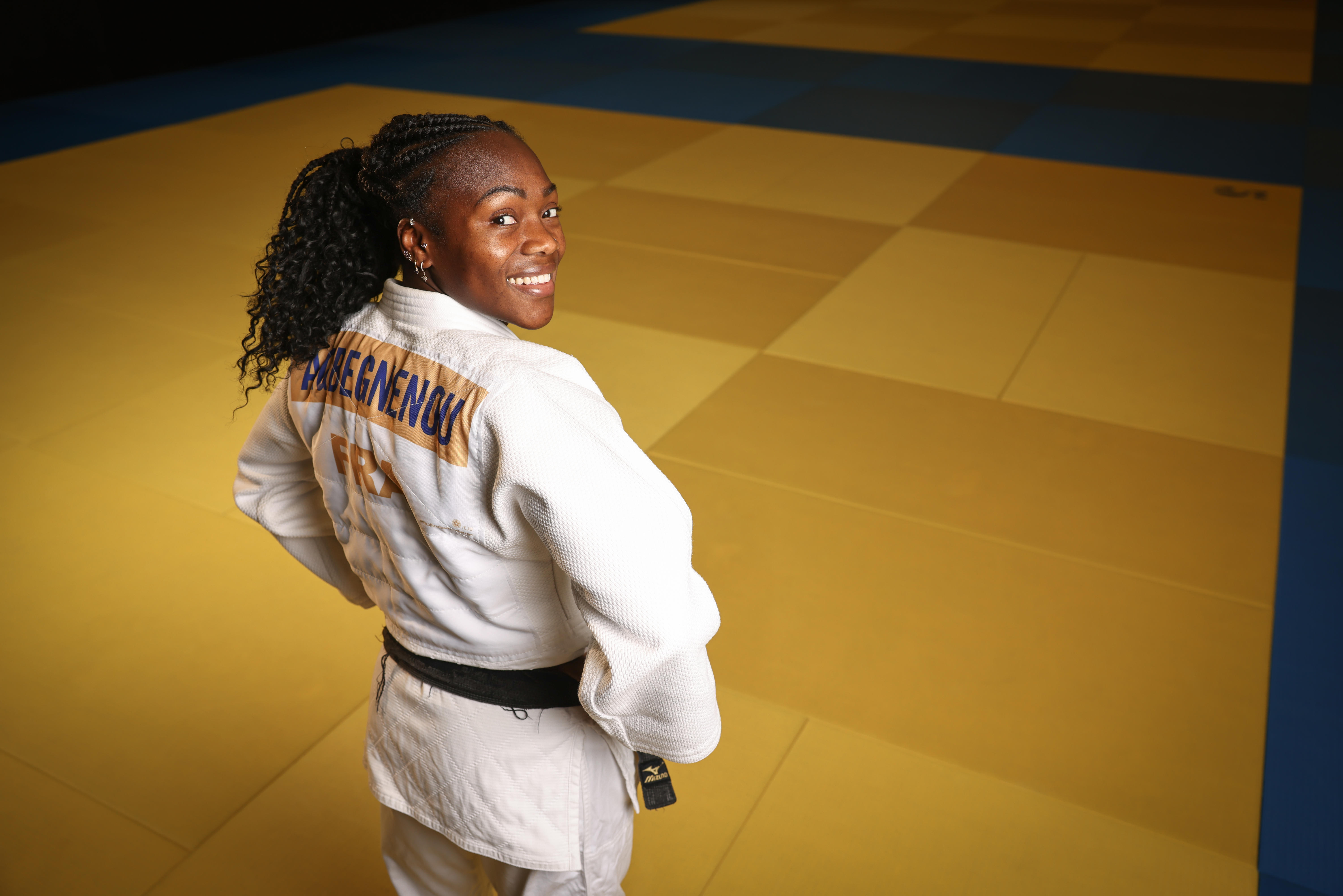 Clarisse Agbégnénou, 30 ans, à l’Institut national du sport, de l’expertise et de la performance, à Paris (XIIe), où elle a repris l’entraînement en août dernier. LP/Frédéric Dugit