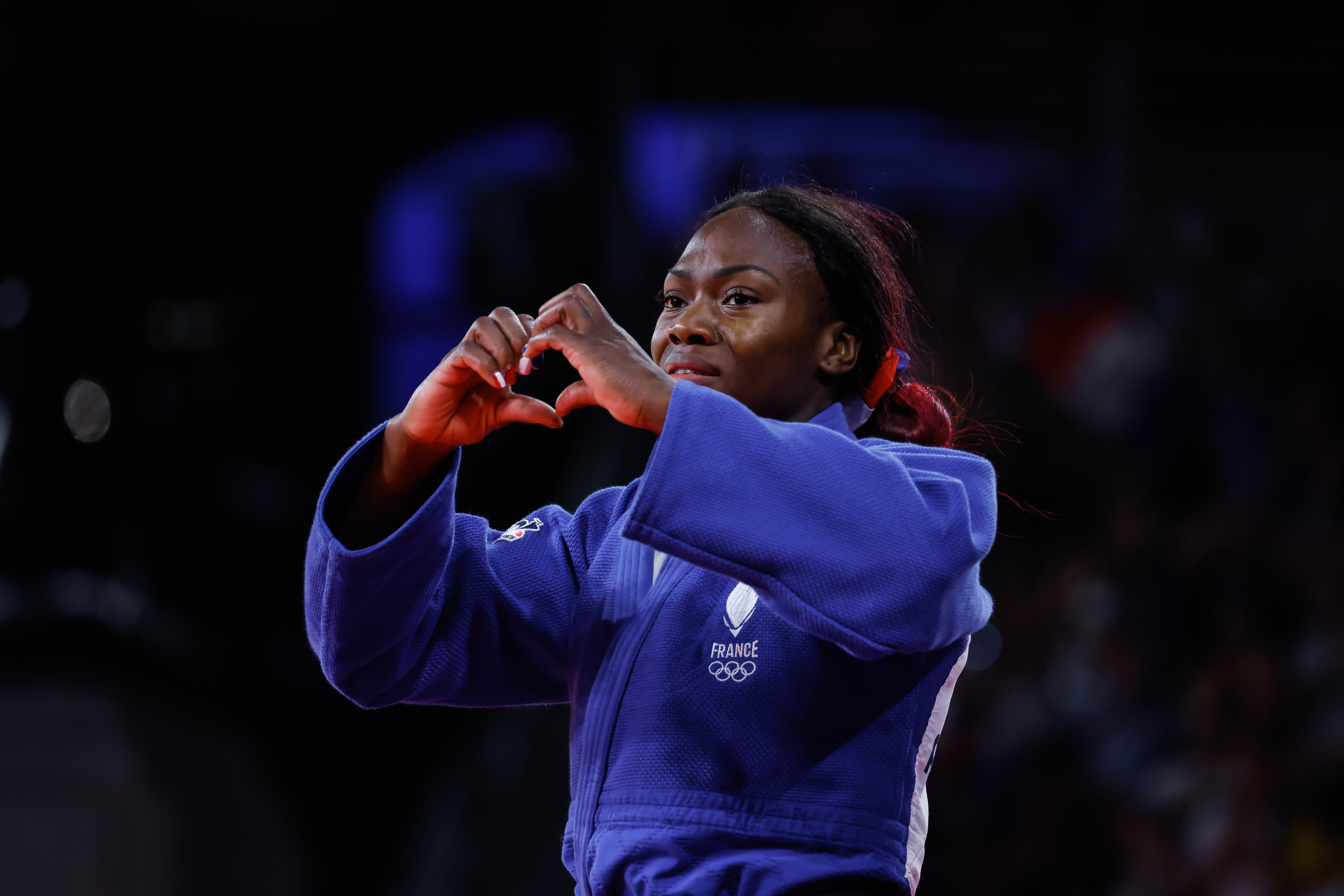 30 juillet, à l'Arena Champ-de-Mars. Clarisse Agbégnénou a su, après sa défaite d’un rien en demi-finale, se relancer pour conquérir le bronze. LP / Olivier Corsan