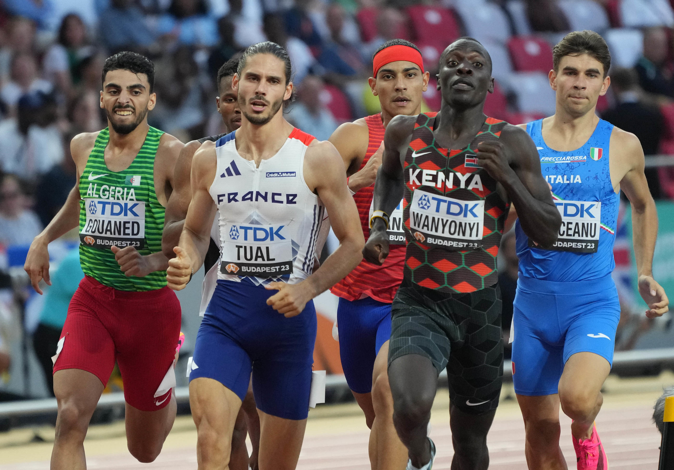 On peut espérer une médaille au 800 m où Gabriel Tual (en photo), Benjamin Robert et Yanis Meziane sont qualifiés pour les demi-finales (ce jeudi soir à 20h50). Icon Sport/Abacapress/Laurent Lairys