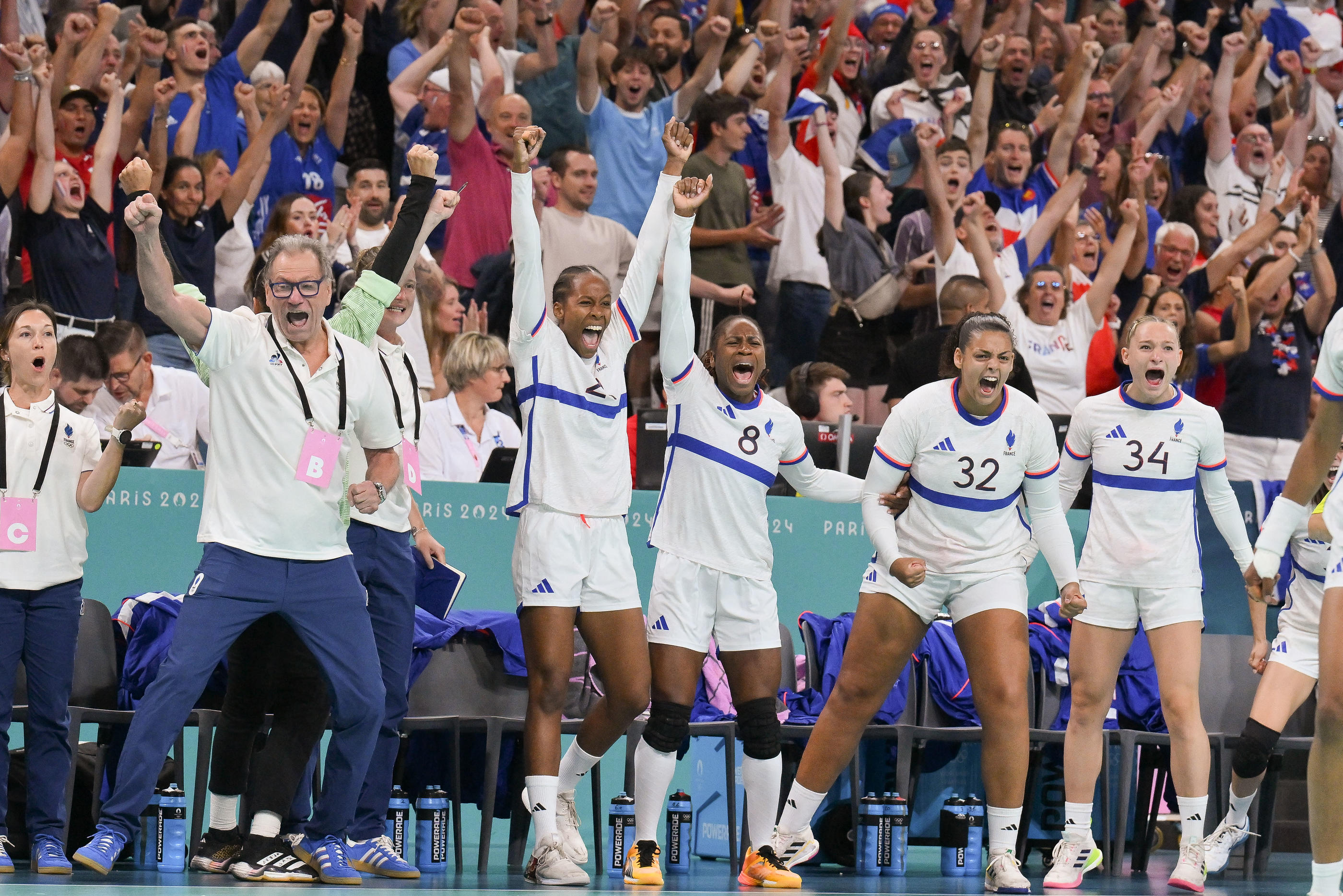 Depuis 2016, le handball féminin français a remporté les JO (2021), deux Mondiaux (2017, 2023) et un Euro (2018). Avant peut-être une nouvelle médaille d'or lors de ces JO à Paris. Icon Sport/ABACAPRESS.COM/Laurent Zabulon