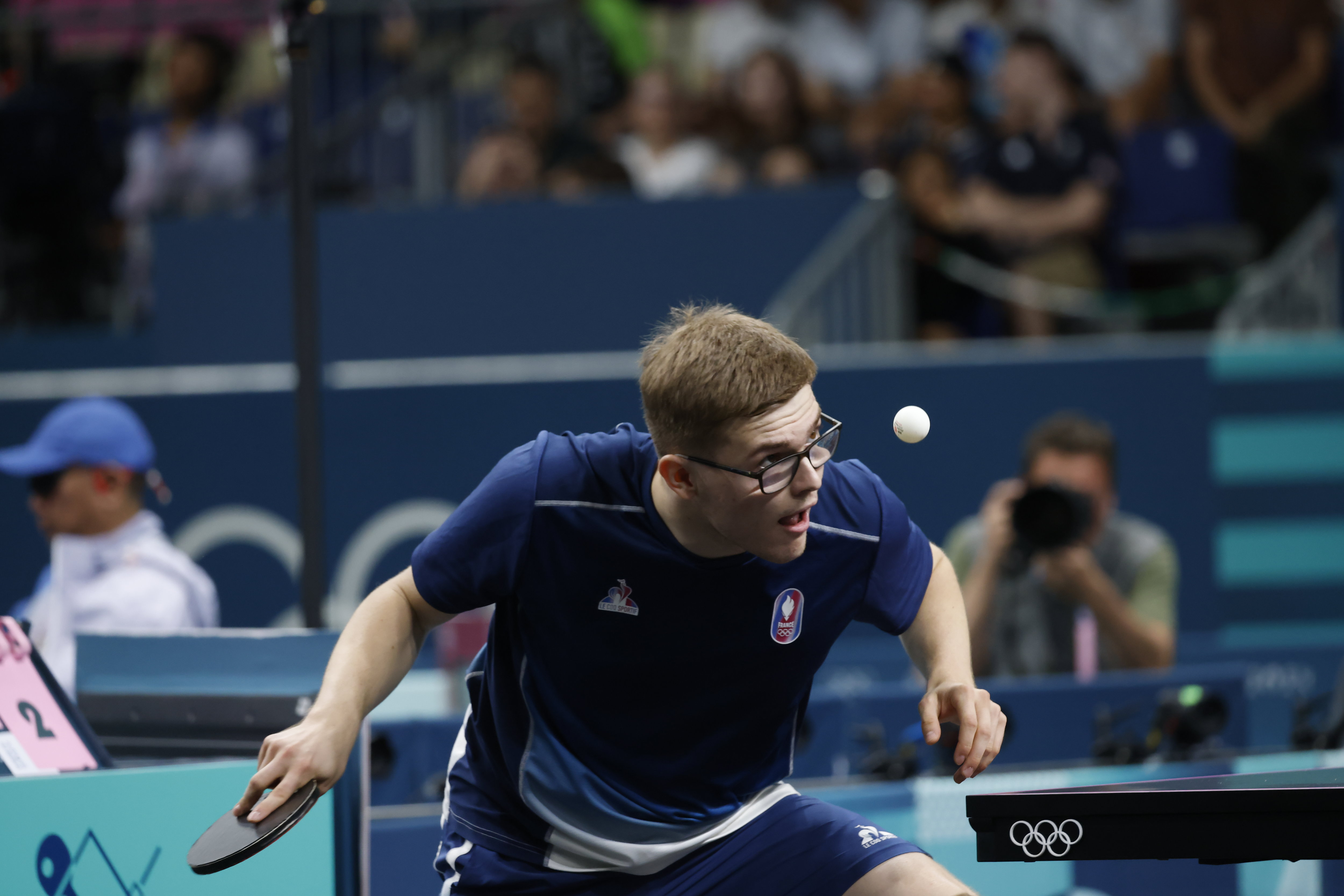 Alexis Lebrun jouera cet après midi à 16h après avoir remporté facilement son 16e de finale 4 sets à 0.  LP / Olivier Corsan