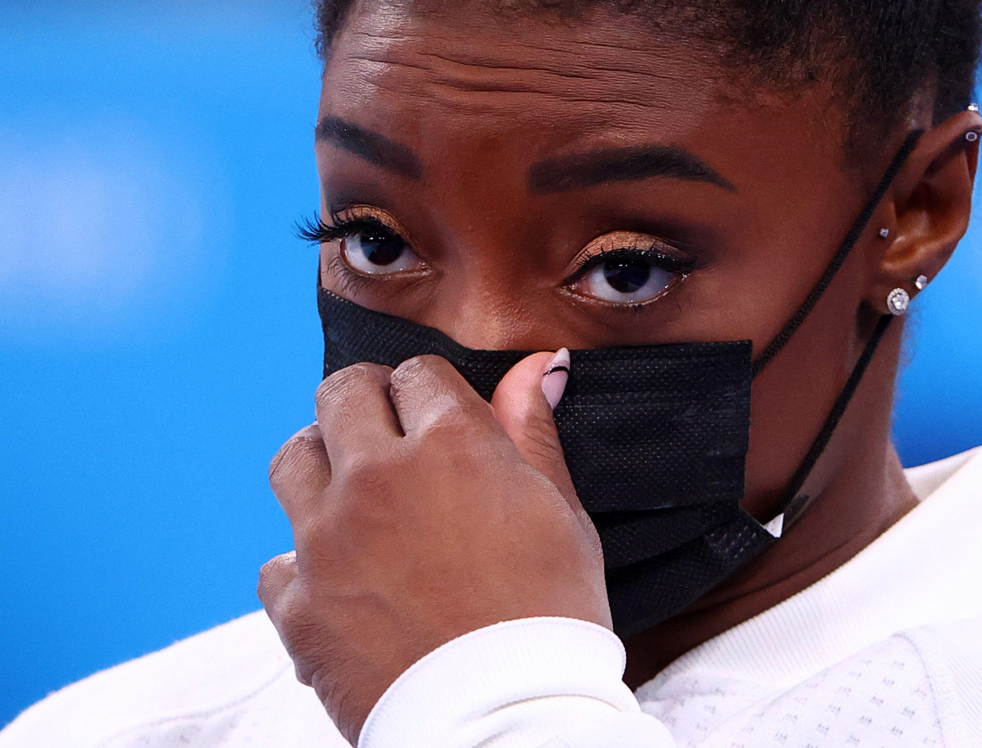 Simone Biles a déclaré forfait pour la compétition par équipes après un premier passage au saut de cheval. REUTERS/Lindsey Wasson