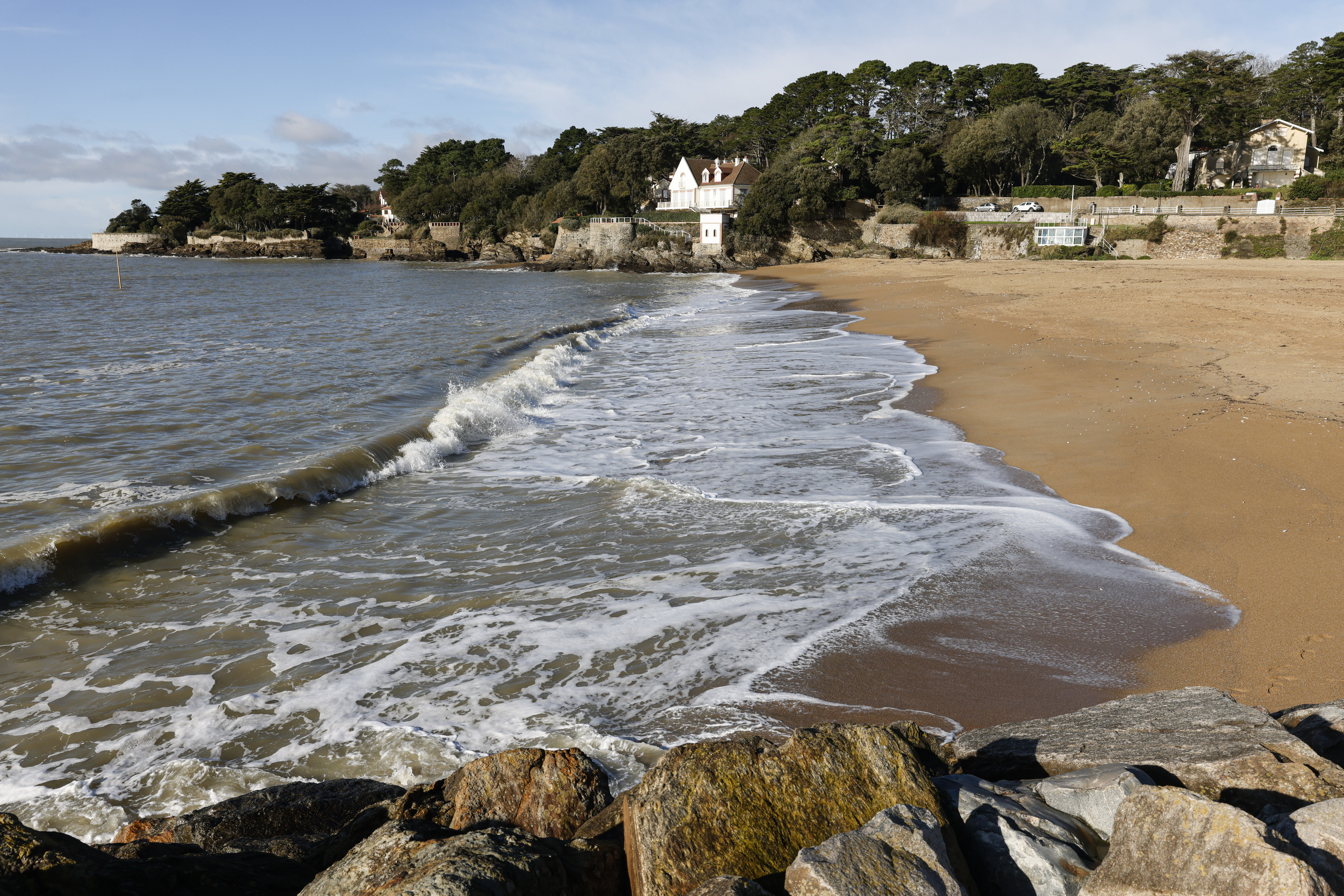 Une plage de Pornic. Avec sa température actuelle, l'Océan Atlantique Nord atteint malgré tout son deuxième niveau historique le plus élevé. LP /Olivier Corsan