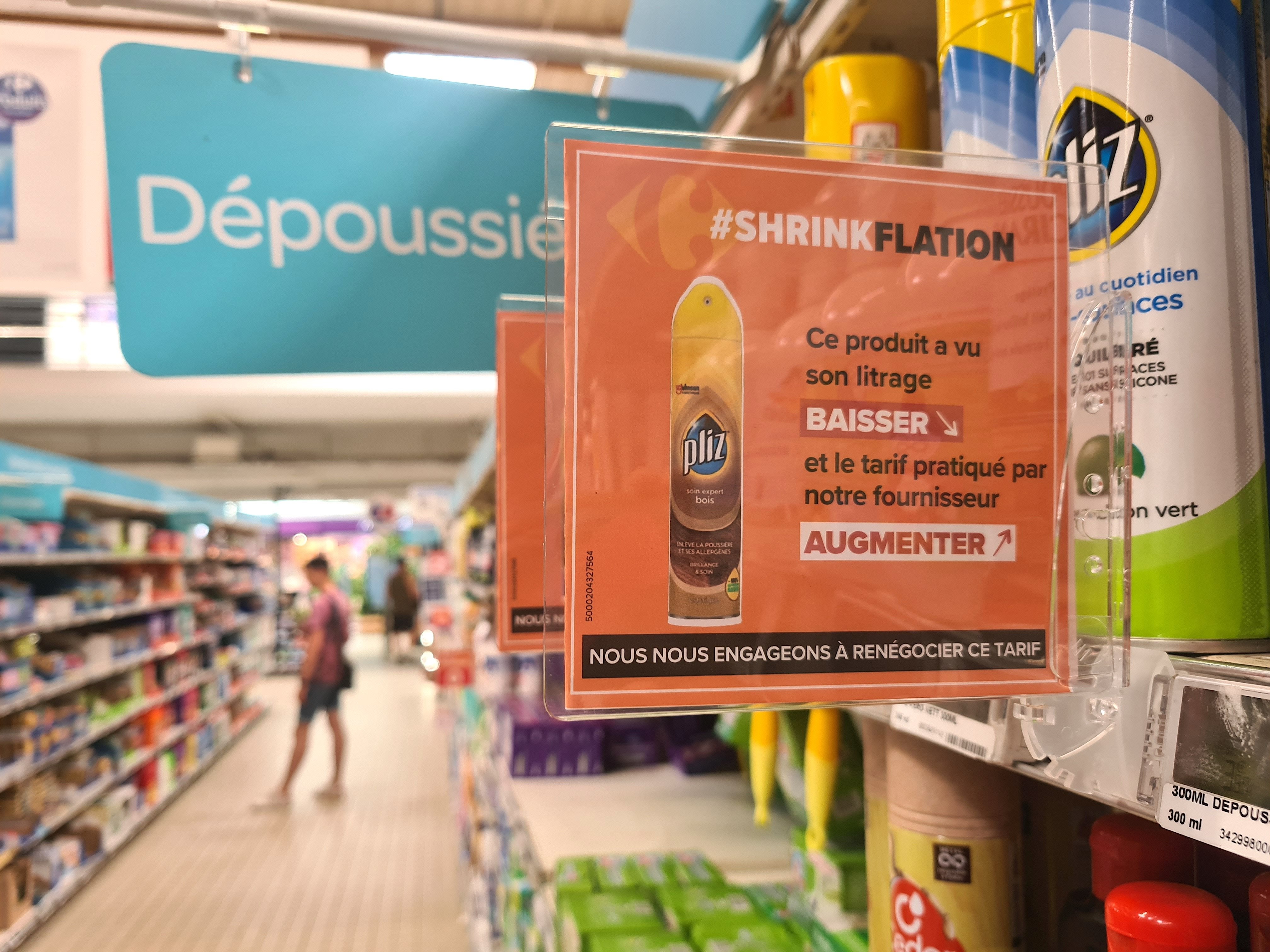 Carrefour avait déjà une expérimentation d’affichage dans ses magasins (ici celui de Francheville, dans le Rhône) en septembre. LP/Cyril Michaud