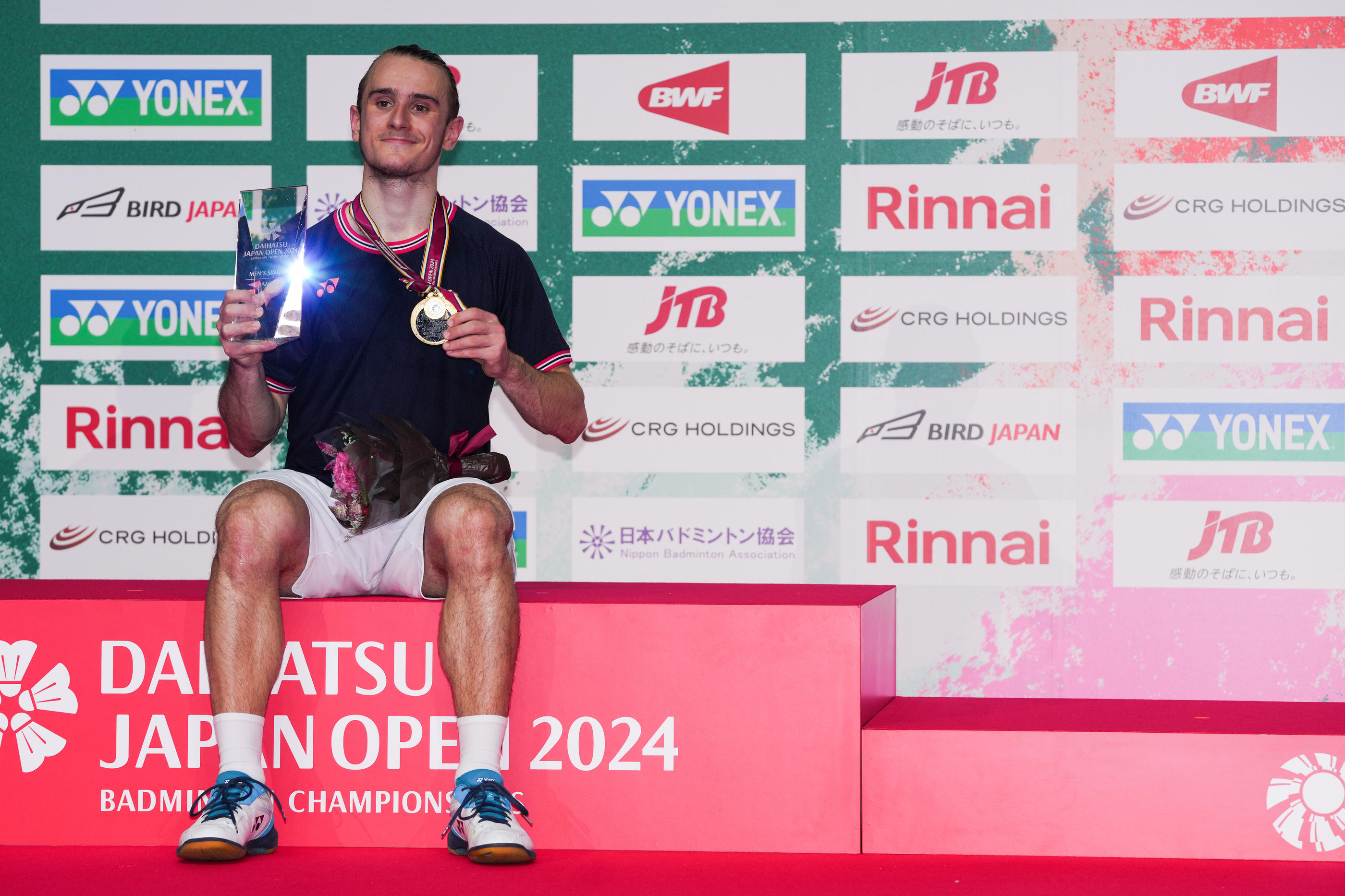 Le joueur de badminton Alex Lanier s'est offert plusieurs des meilleurs joueurs mondiaux sur le chemin du titre au tournoi Super 750 de Tokyo. Xinhua/Icon Sport