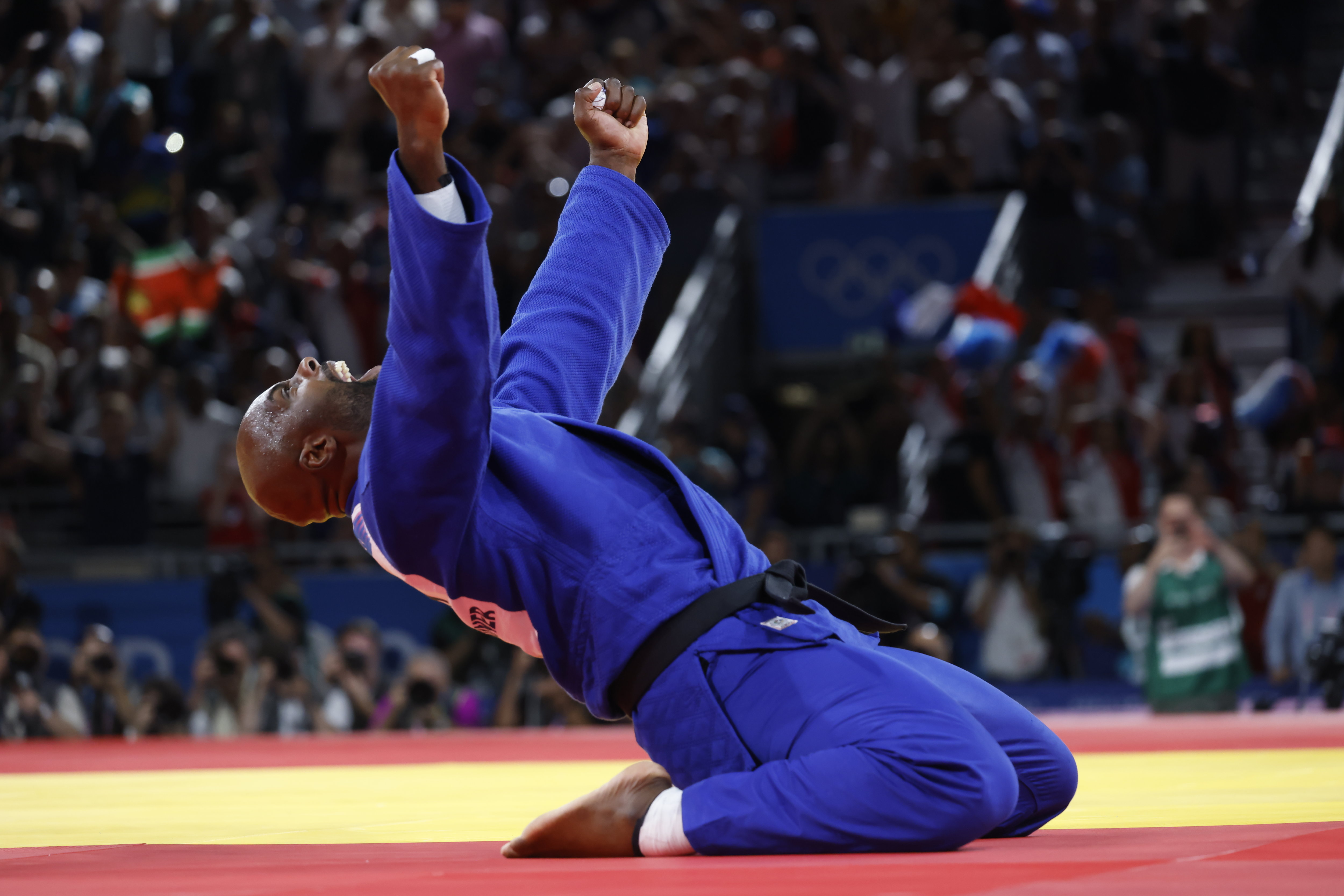 Paris, Arena Champs-de-Mars, vendredi 2 août. Après son sacre en individuel, Teddy Riner espère mener l'équipe de France vers la victoire par équipe. LP/Olivier Corsan