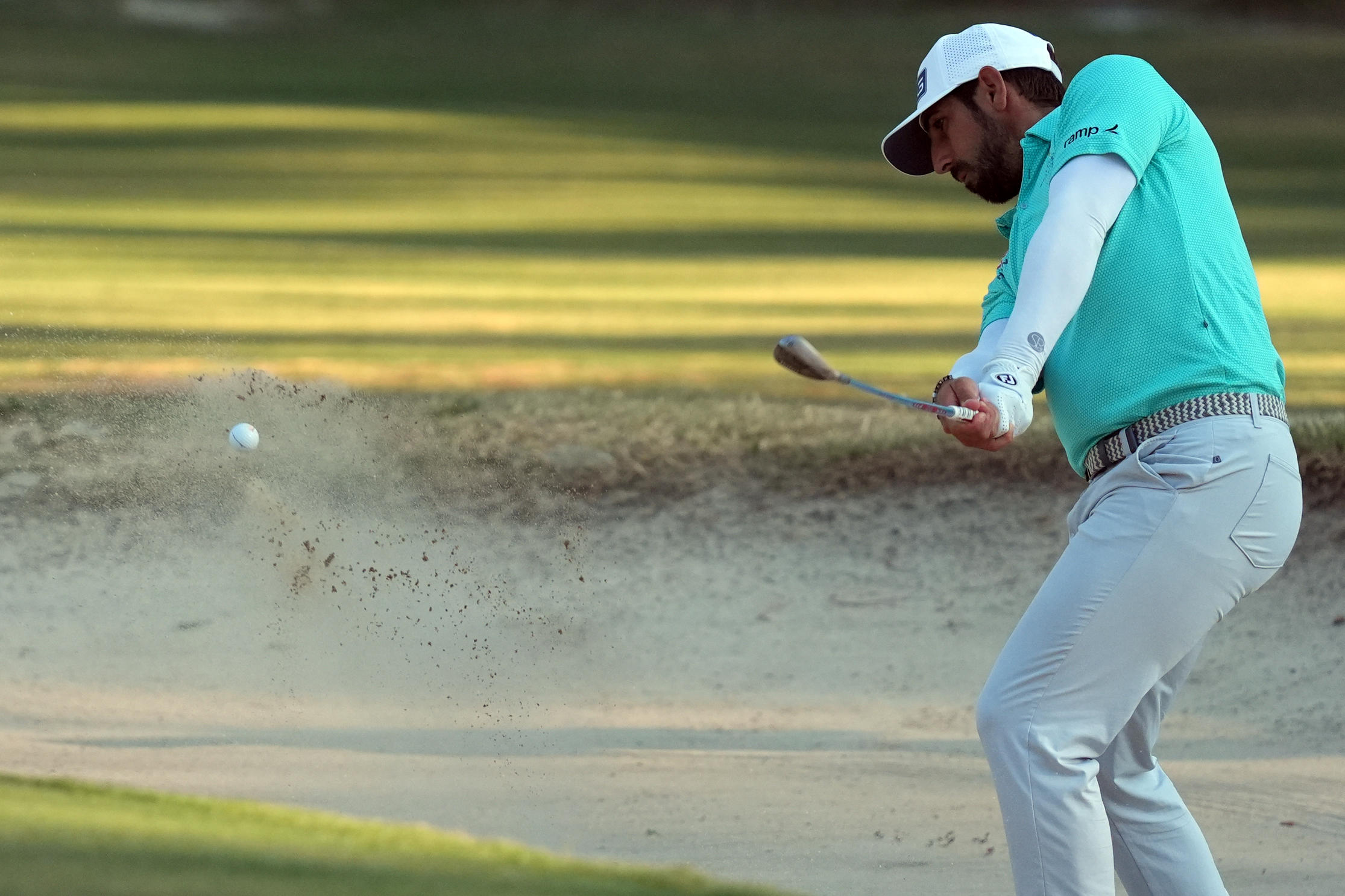 Matthieu Pavon gère pour l'instant à la perfection le difficile parcours de Pinehurst en Caroline du Nord. Rendez-vous ce dimanche soir pour un dernier tour à couper le souffle. Icon Sport