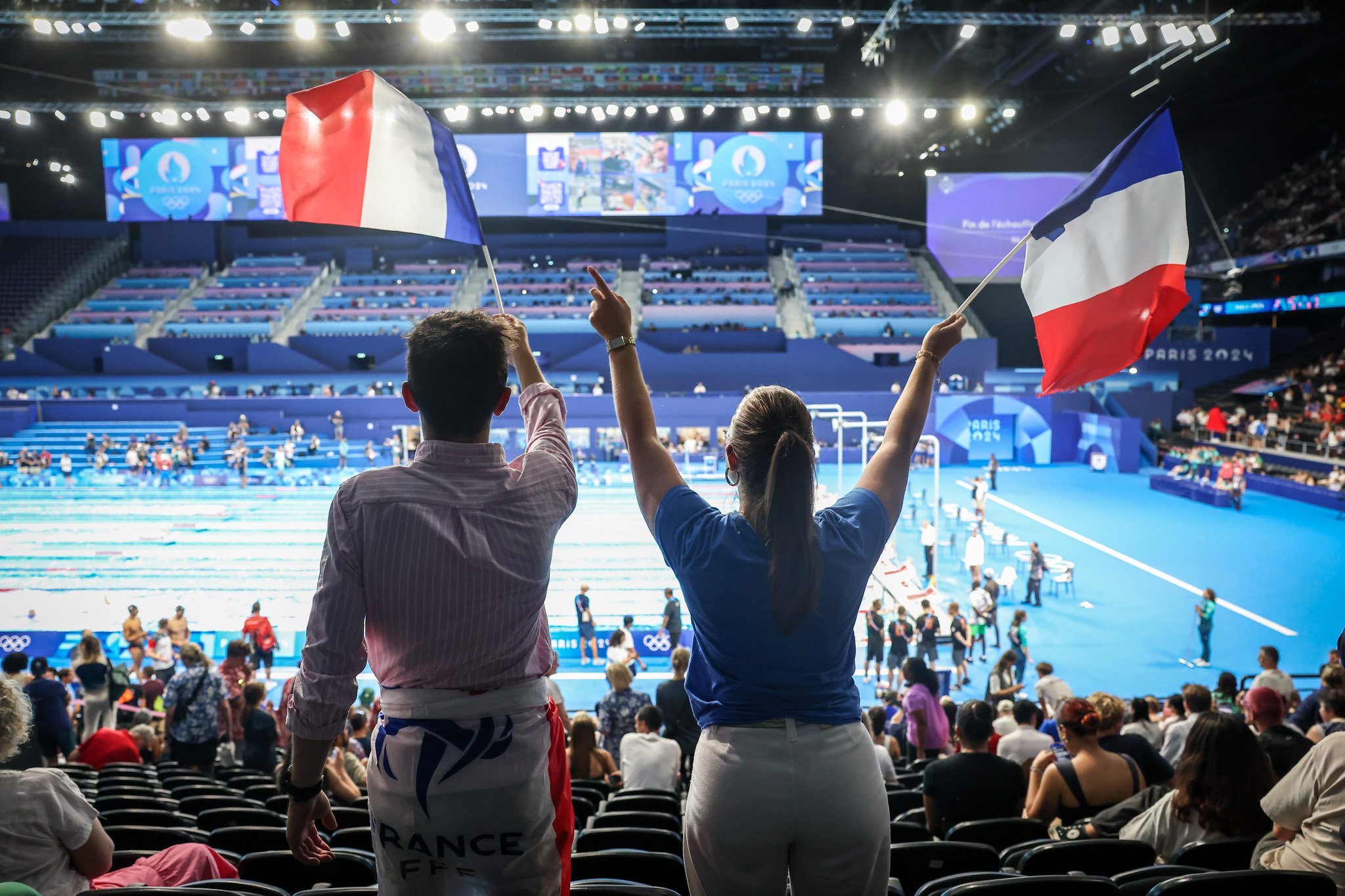 Paris LA Défense Arena, le 1er août. Si vous habitez les Hauts-de-Seine, vous pouvez encore gagner, 800 places pour les JO. LP / Fred Dugit