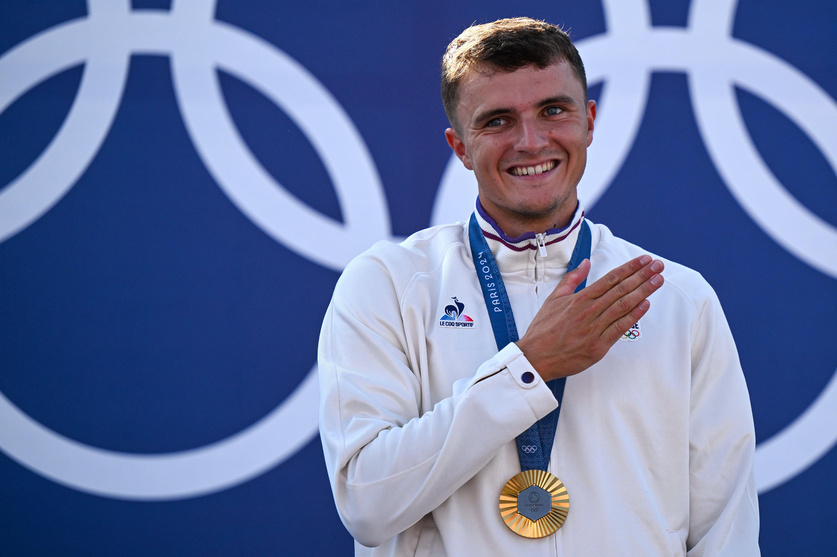 « La veille de ma finale, j’ai regardé une épreuve de Léon Marchand et le voir tout rafler, c’est sûr que c’est inspirant », glisse Nicolas Gestin. Sportsfile/Icon Sport/Brendan Moran