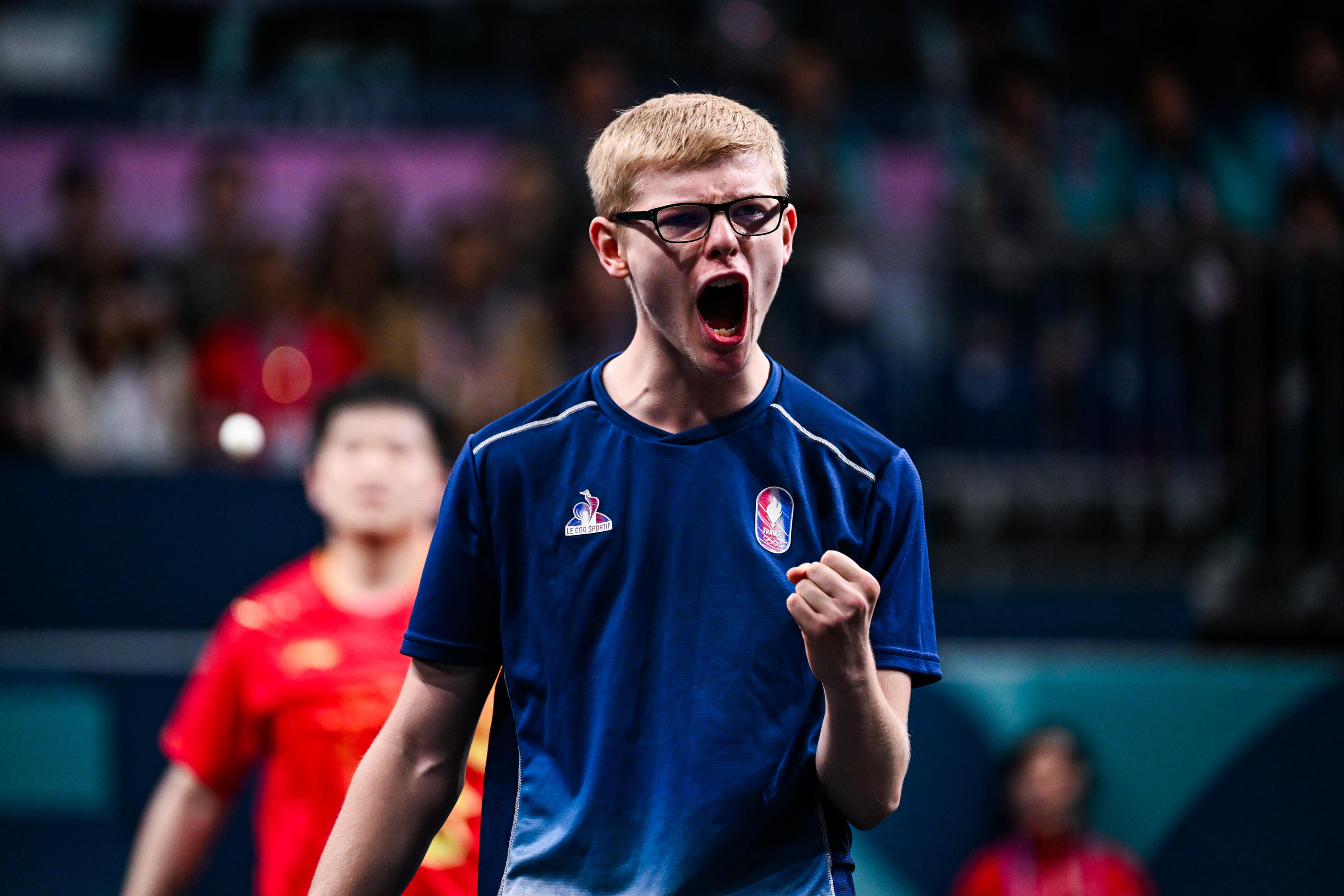 Malgré la défaite, Félix Lebrun a posé de gros soucis à son adversaire du jour en étant à deux doigts d'accrocher un cinquième set. Icon Sport Sandra Ruhaut