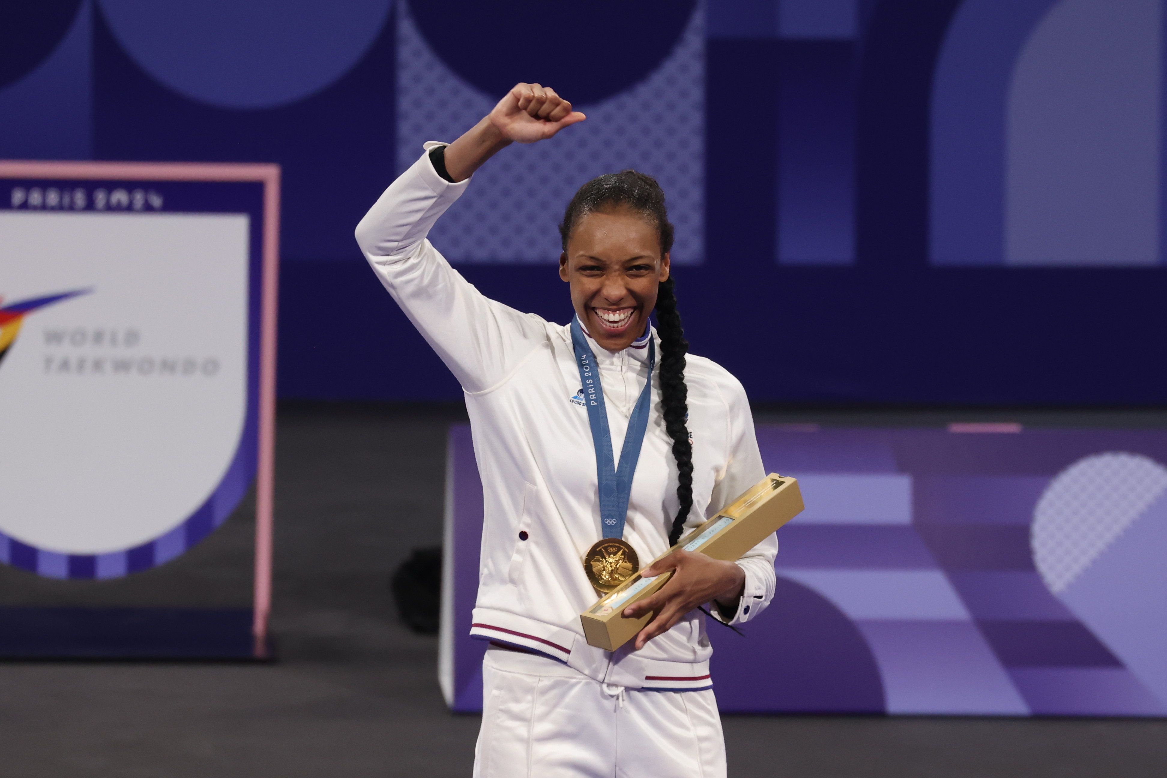 Althea Laurin a peut-être glané la dernière médaille d'or française ce samedi soir. LP / Jean-Baptiste Quentin