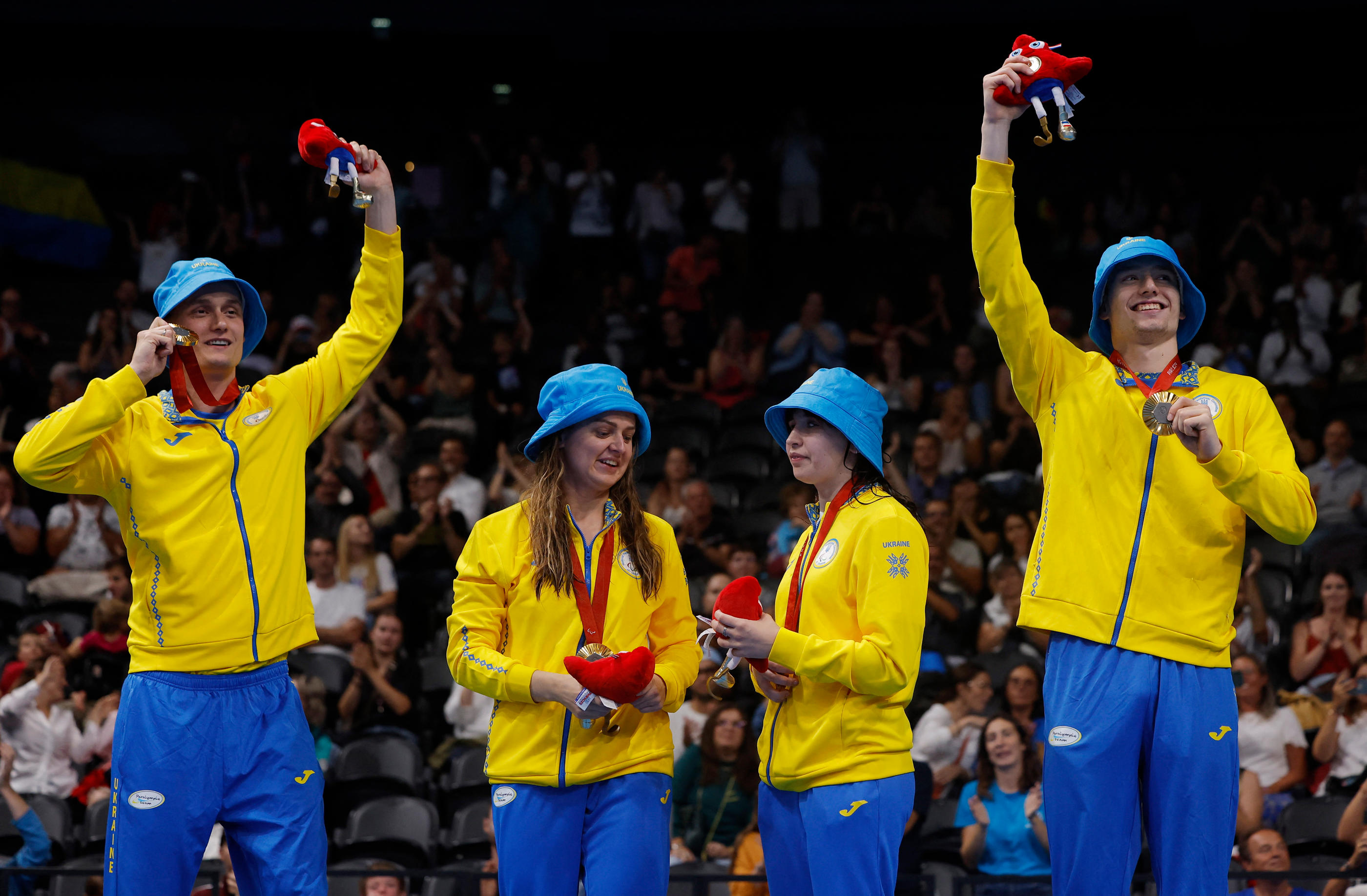 L'Ukraine a notamment remporté le relais mixte 4x100 m nage libre des Jeux paralympiques. REUTERS/Andrew Couldrige