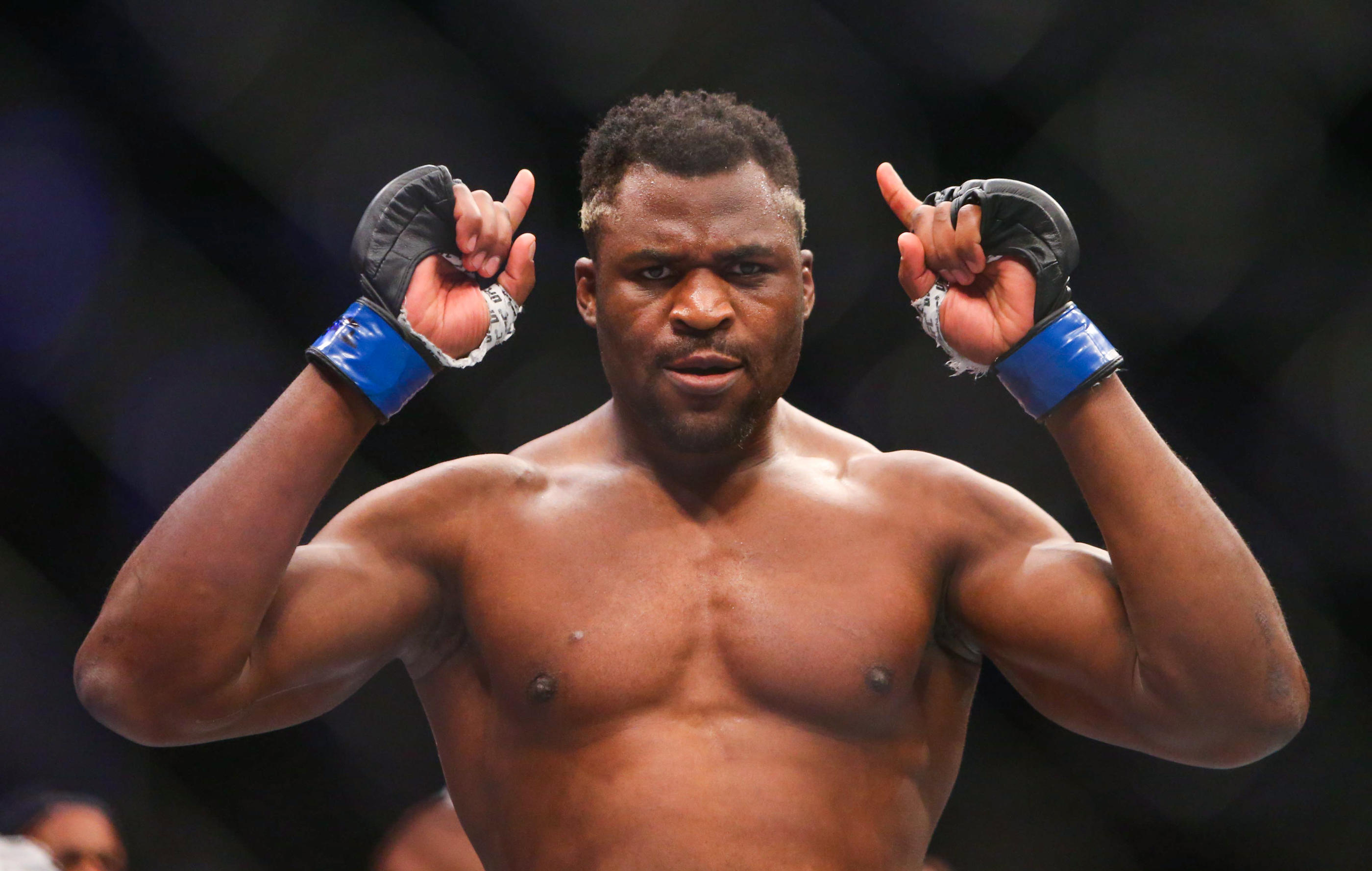 Francis Ngannou, lors de l'un de ses derniers combats de MMA, à l'UFC. Icon Sport