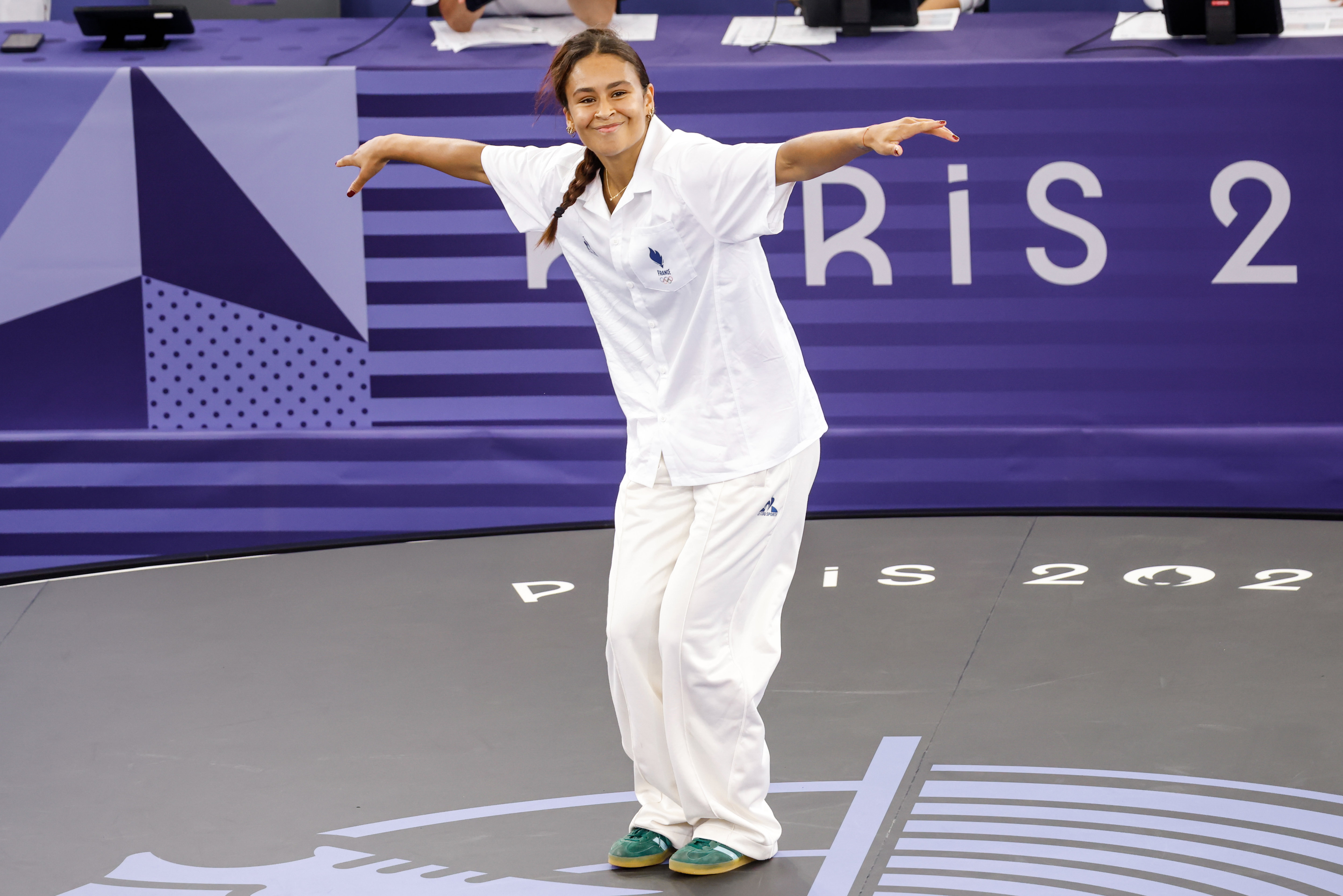 La Française Carlota Dudek, 21 ans, a apprécié ce moment historique à sa juste valeur. LP/Olivier Corsan