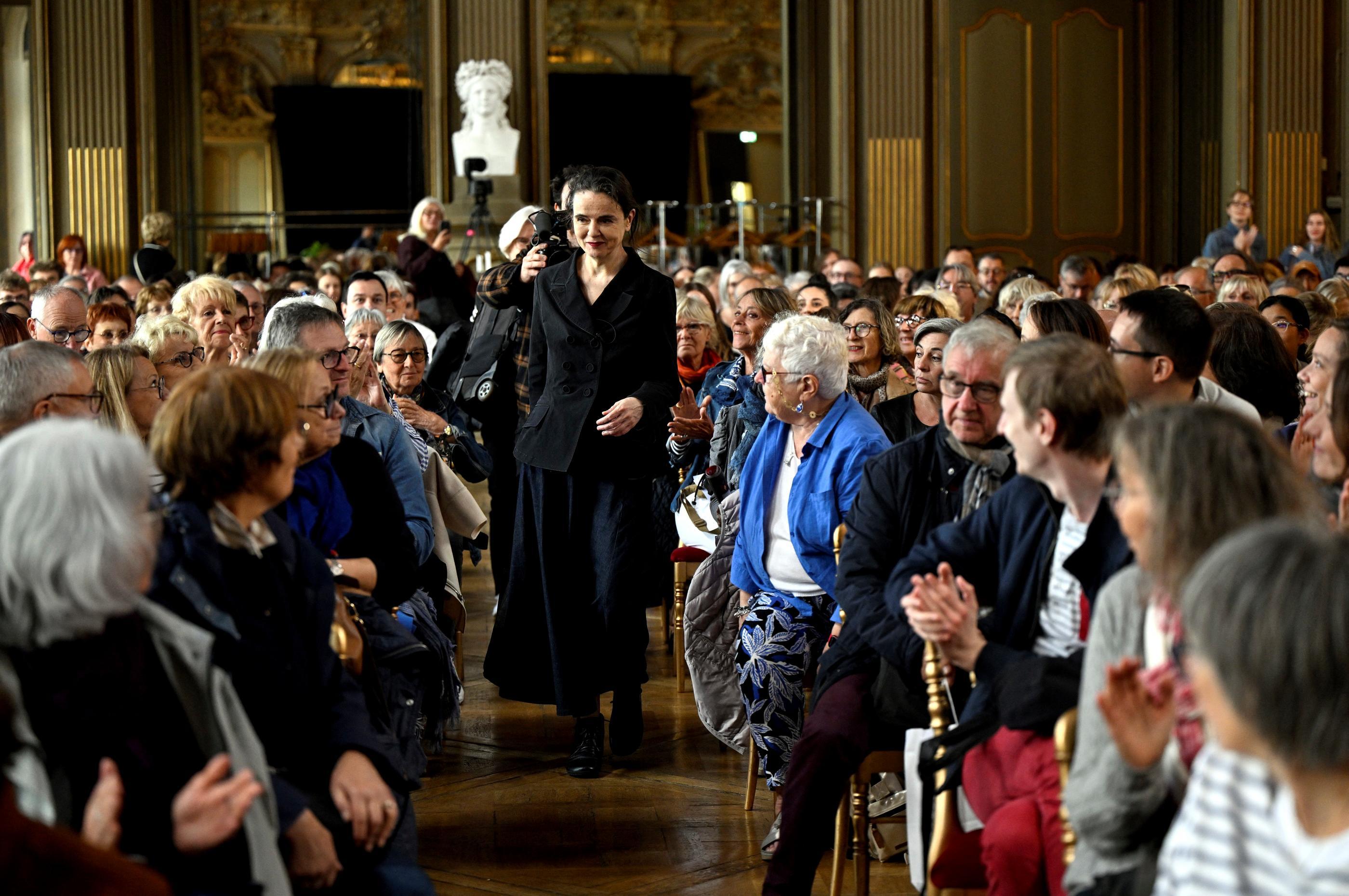 Amélie Nothomb lors de cette 46e édition du Livre sur la Place de Nancy (Meurthe-et-Moselle). PHOTOPQR/L'EST REPUBLICAIN/Alexandre MARCHI