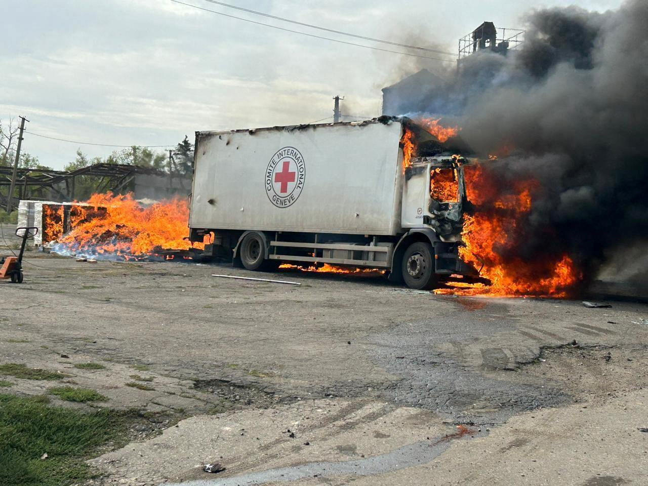 Trois employés du CICR ont été tués et deux autres blessés dans une frappe dans la région de Donetsk. Reuters/Ukrainian Presidential Press Service.