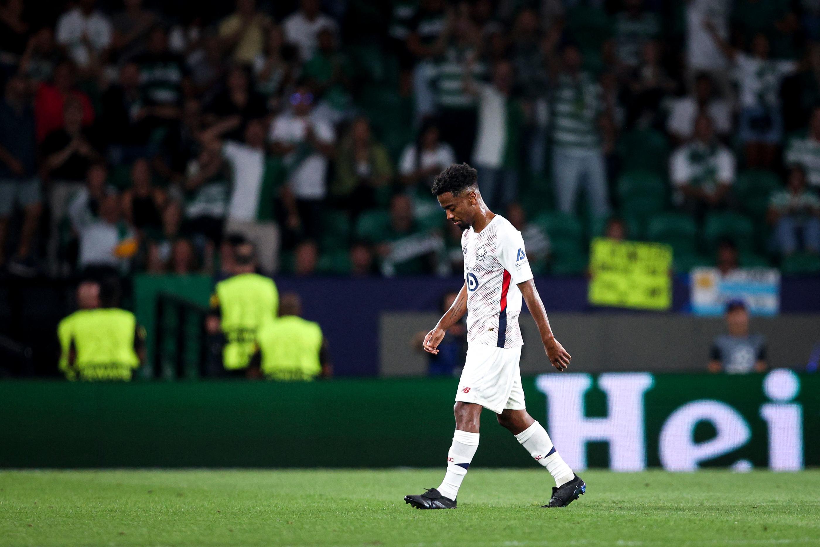 Exclu, Angel Gomes a précipité la chute des Lillois. (Photo FILIPE AMORIM / AFP)