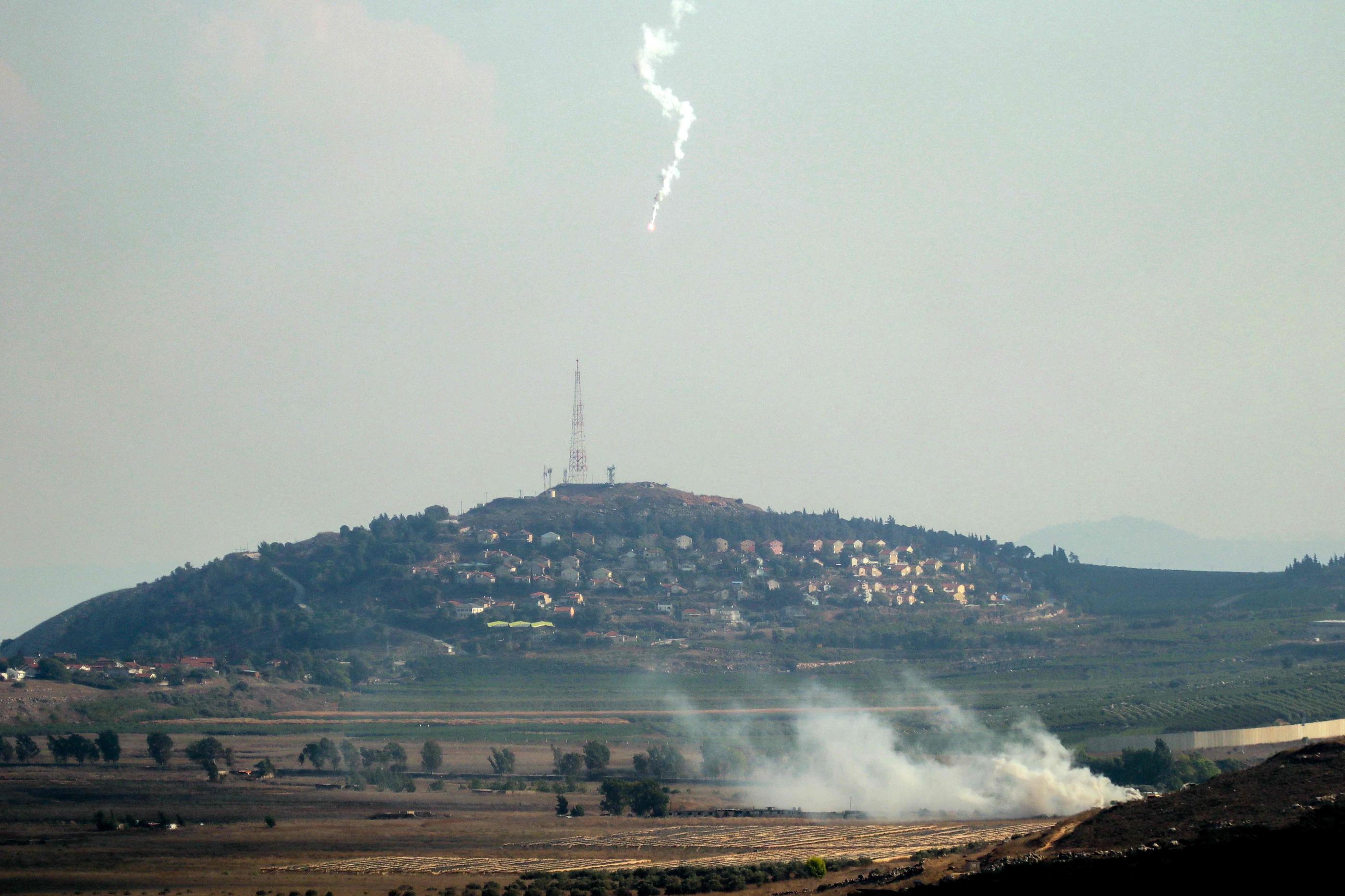 Fumée après une frappe de l'armée israélienne sur le sud Liban , le 7 septembre 2024. AFP/Rabih DAHER