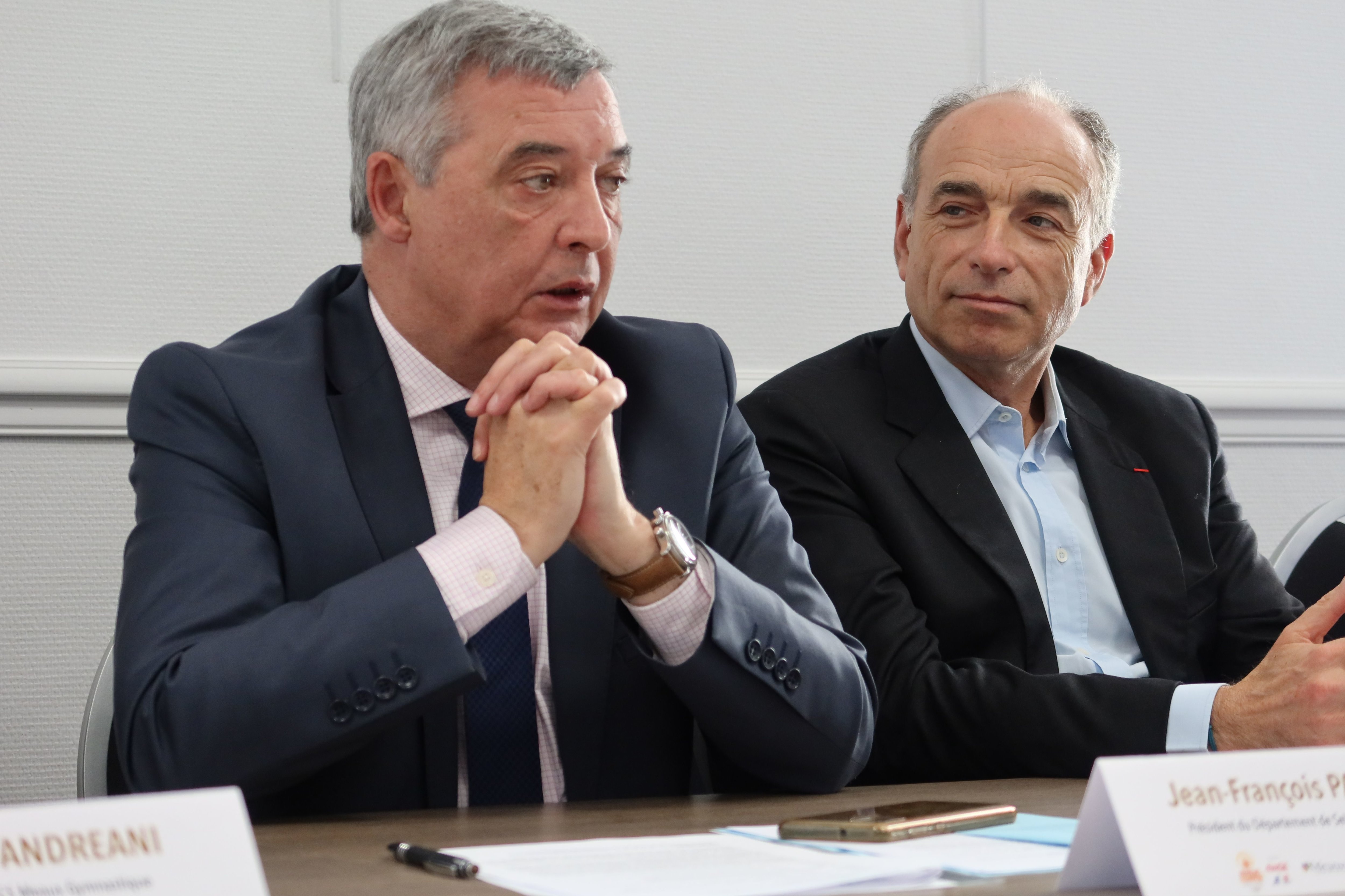 Meaux (Seine-et-Marne), en janvier. Jean-François Parigi, président du département, et Jean-François Copé, maire de Meaux, réclament l'exclusion d'Eric Ciotti du parti. LP/Sébastien Roselé